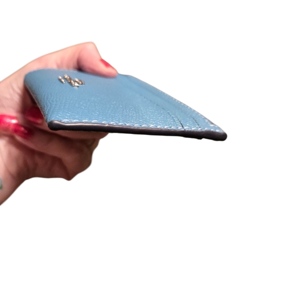 Coach Blue Leather Card Holder - Picture 4 of 9